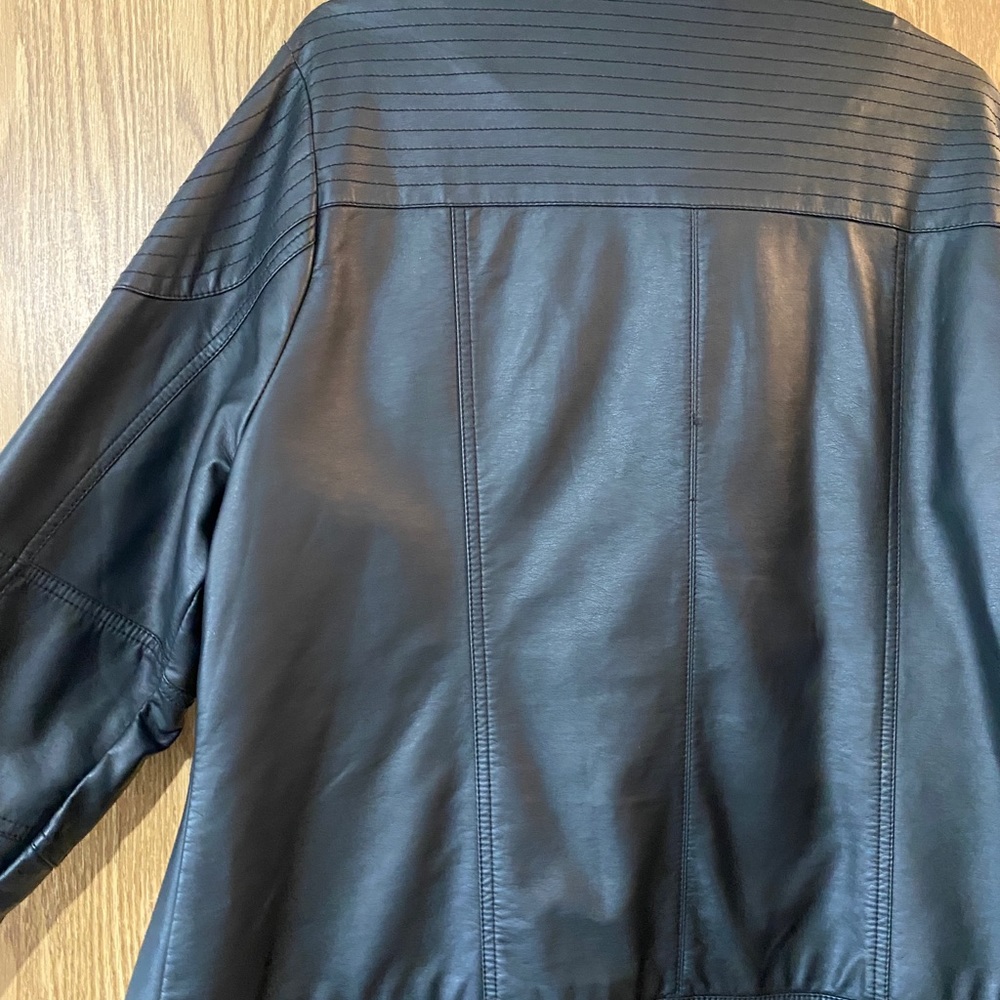 Faux Leather Moto Jacket 16 - Picture 4 of 4